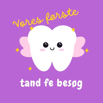 Første tand fe besøg purple whimsical-color-block