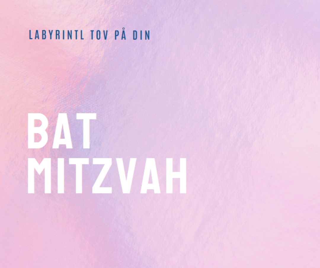 Fejrer din bat mitzvah pink modern-simple