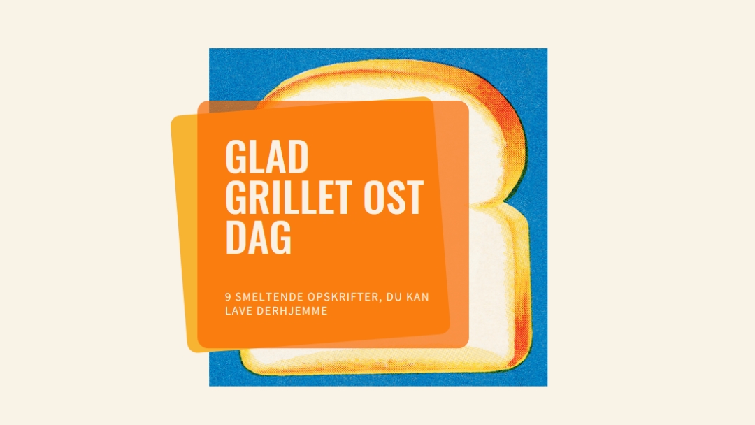 Glad grillet ost dag orange modern-bold