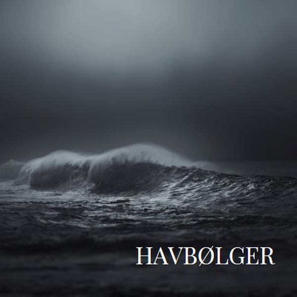 Mørke havbølger gray modern-simple