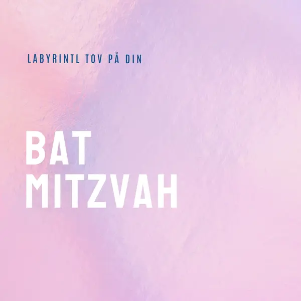 Fejrer din bat mitzvah pink modern-simple