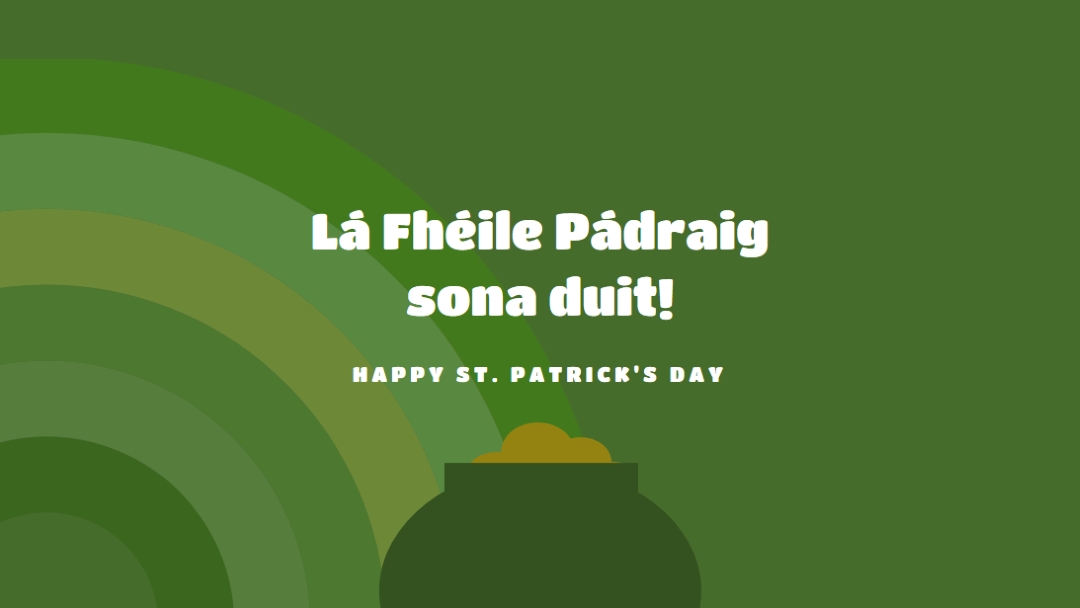 Happy St. Patrick's Day green vintage-retro