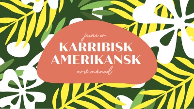 Ære caribisk amerikansk arv green organic-simple