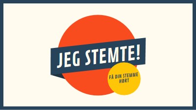 Jeg stemte! red vintage-retro