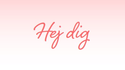 Sig hej pink modern-simple