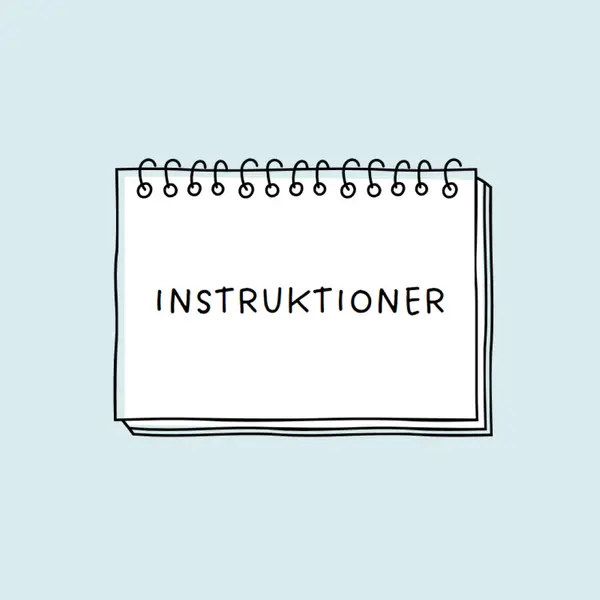 Dine instruktioner blue whimsical-line