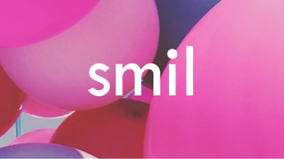 Alle smiler pink modern-bold