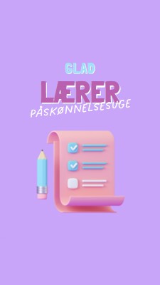 Lærer påskønnelsesuge purple whimsical-color-block