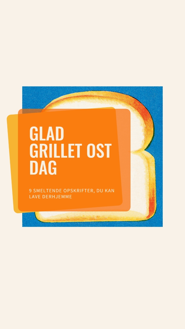 Glad grillet ost dag orange modern-bold