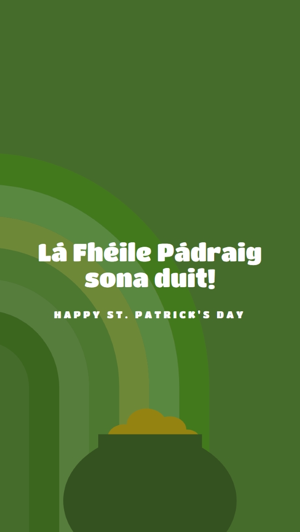 Happy St. Patrick's Day green vintage-retro