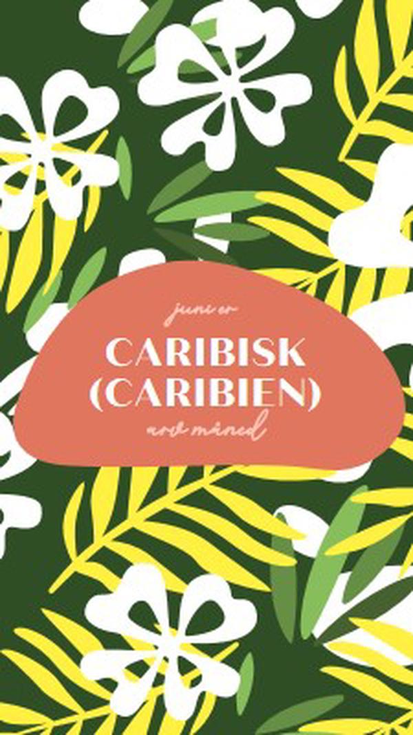 Ære caribisk amerikansk arv green organic-simple