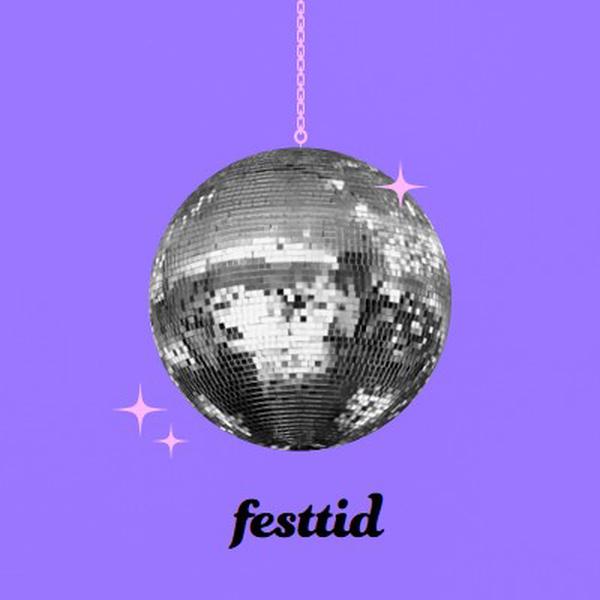 Fest ved hver lejlighed purple simple,collage,disco,fun,playful,photo