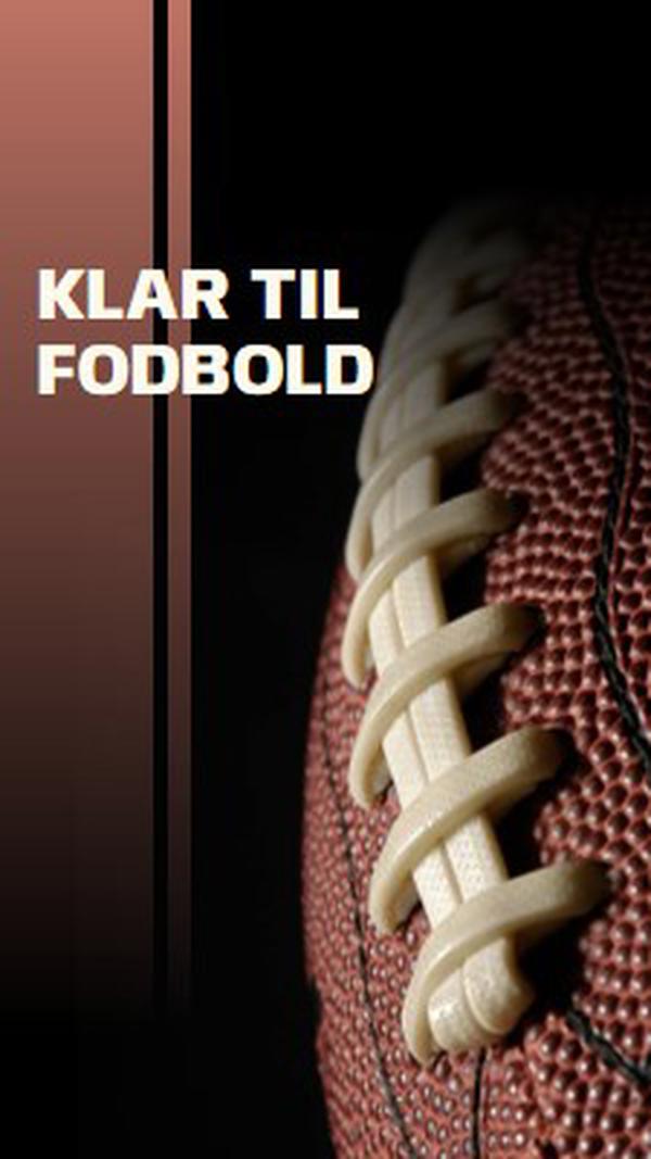 Klar til fodbold brown modern-simple