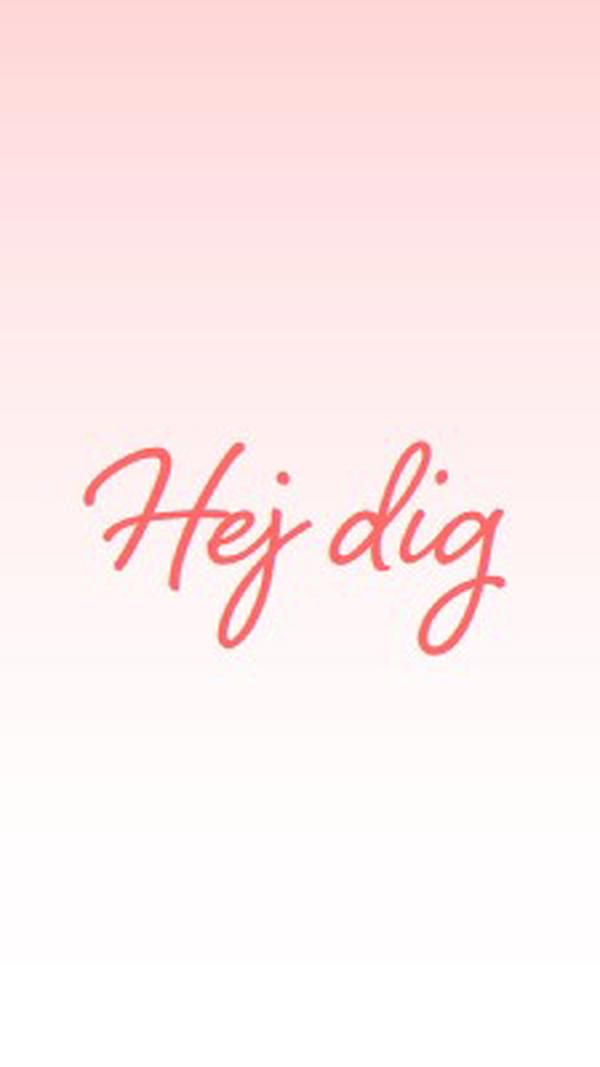 Sig hej pink modern-simple