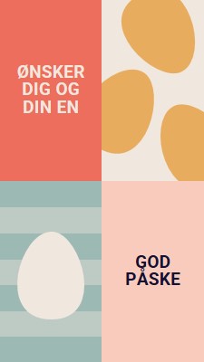 Glad påske til dig og din orange modern-color-block