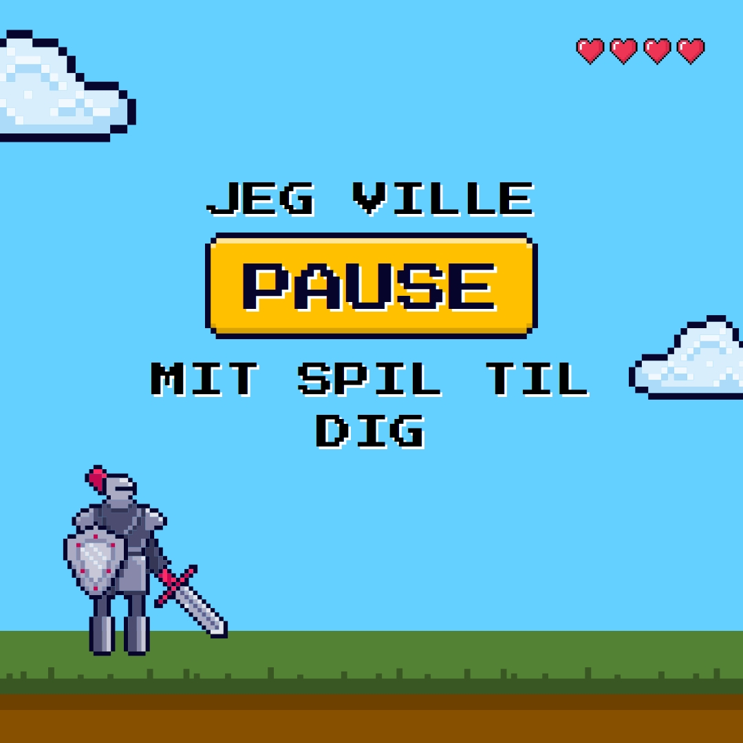 Jeg vil sætte mit spil på pause for dig blue vibrant,whimsical,game,retro,playful,computer