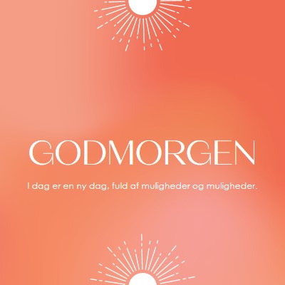 I dag er en ny dag orange modern,gradient,typographic,simple,symmetrical,minimal