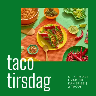 Alt hvad du kan spise tacos green elegant,bold,photo
