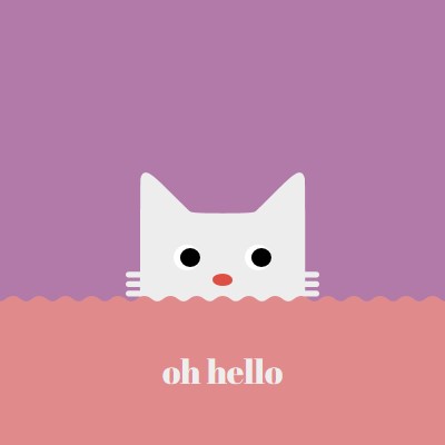 Hej red cute,simple,cat,neutral,bright,fun