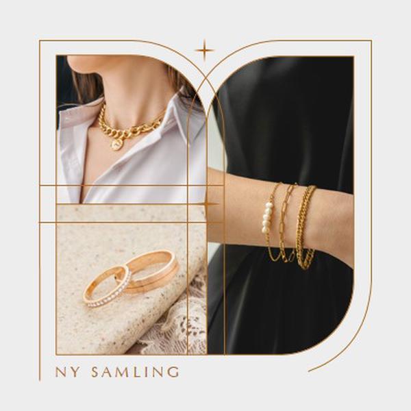 Ny smykker samling brown photographic,minimal,collage,line,frame,classic