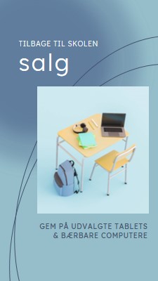 Tilbage til skoleudsalg blue modern-simple