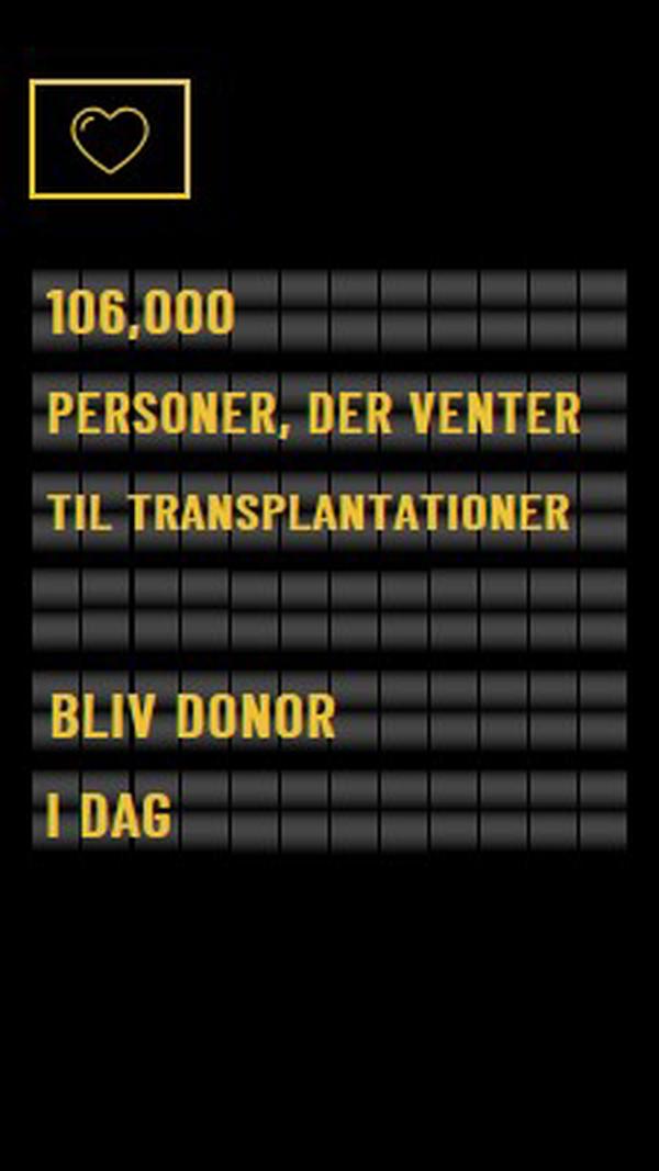 Bliv organdonor i dag black modern-bold