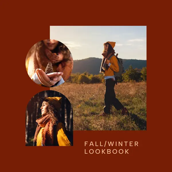 Fall / vinter lookbook red clean,overlapping,collage