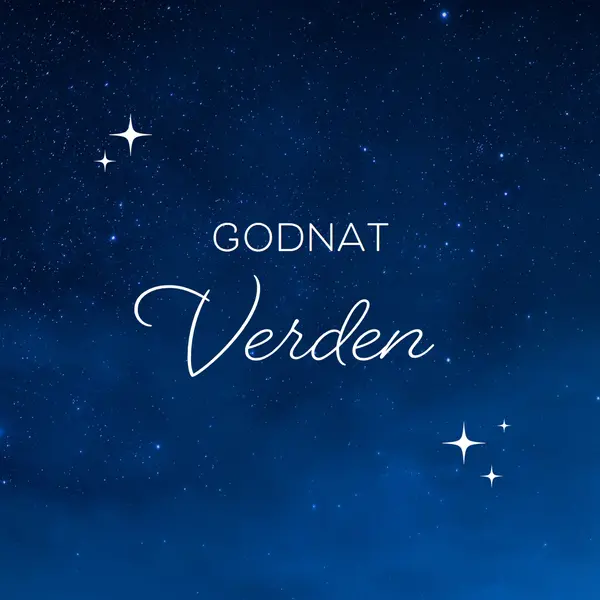 Godnatverden blue modern,simple,typographic,whimsical,motif,