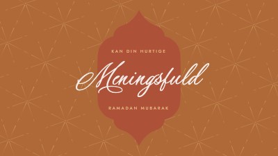 Meningsfuld ramadan orange modern-simple