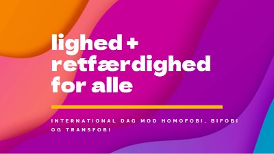 Ære international dag mod homofobi purple modern-bold