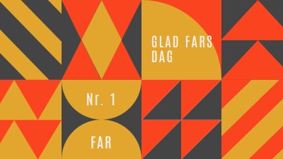 Far nummer et orange modern-geometric-&-linear