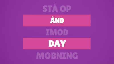 Stå op mod mobning purple modern-bold