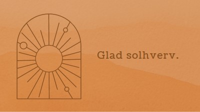 Godt for solhverv orange organic-boho