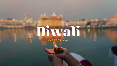 Lys af Diwali blue modern-simple