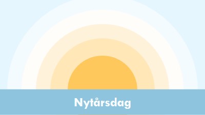 Nytårssol blue modern-simple