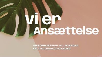 Vi ansætter sæsonarbejdere pink modern-simple