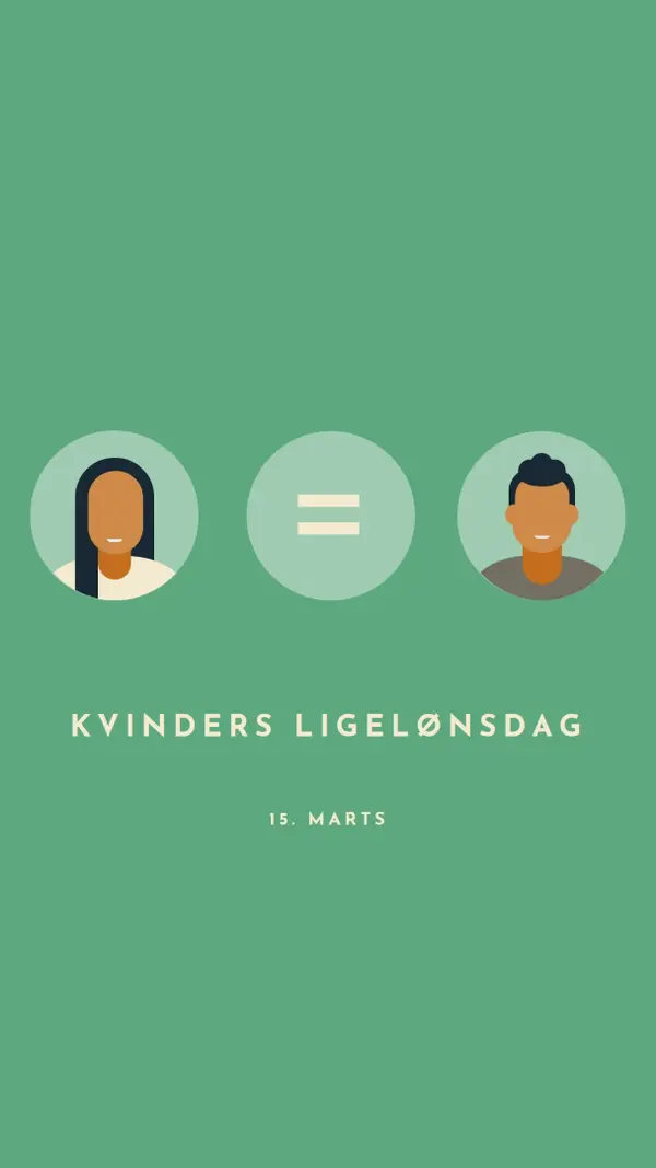 I dag er dagen for lige løn green modern-color-block