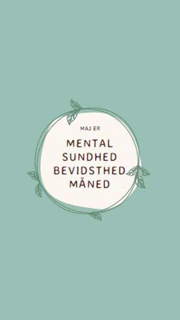 Ære mental sundhed bevidsthed green organic-simple