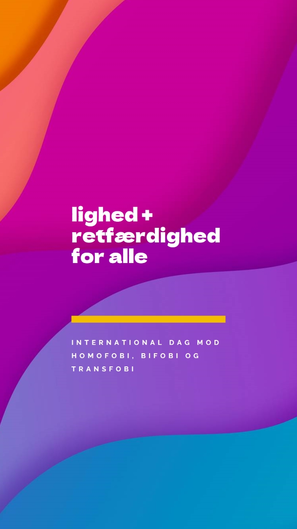 Ære international dag mod homofobi purple modern-bold