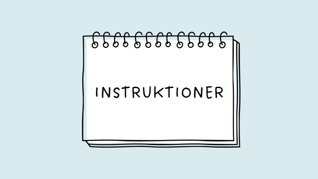 Dine instruktioner blue whimsical-line