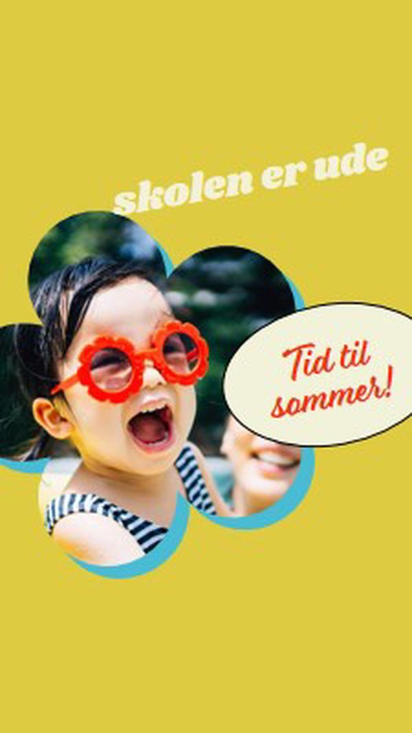 Skolen er ude, poolen er i yellow whimsical-color-block