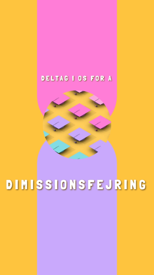 Deltag i dimissionsfejringen yellow whimsical-color-block