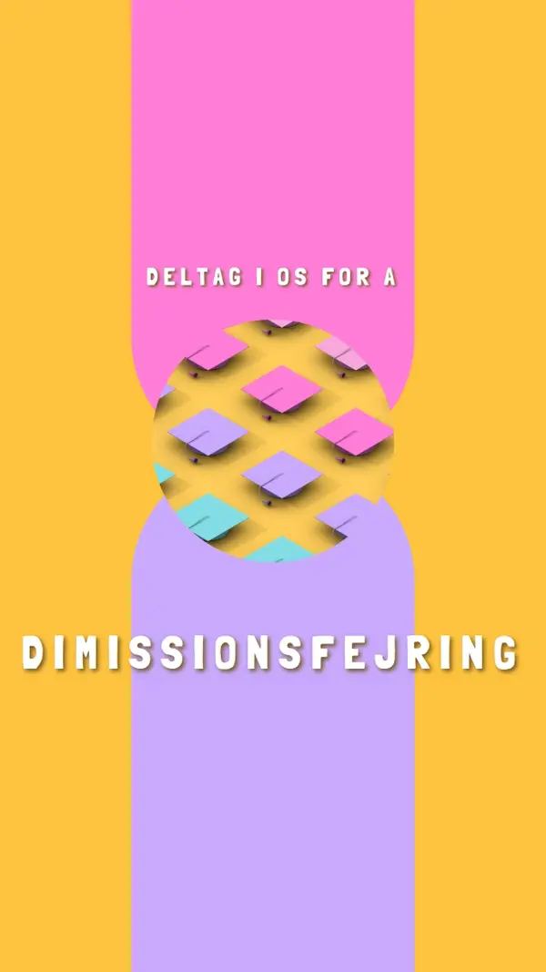 Deltag i dimissionsfejringen yellow whimsical-color-block