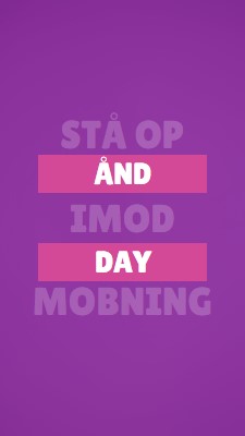 Stå op mod mobning purple modern-bold