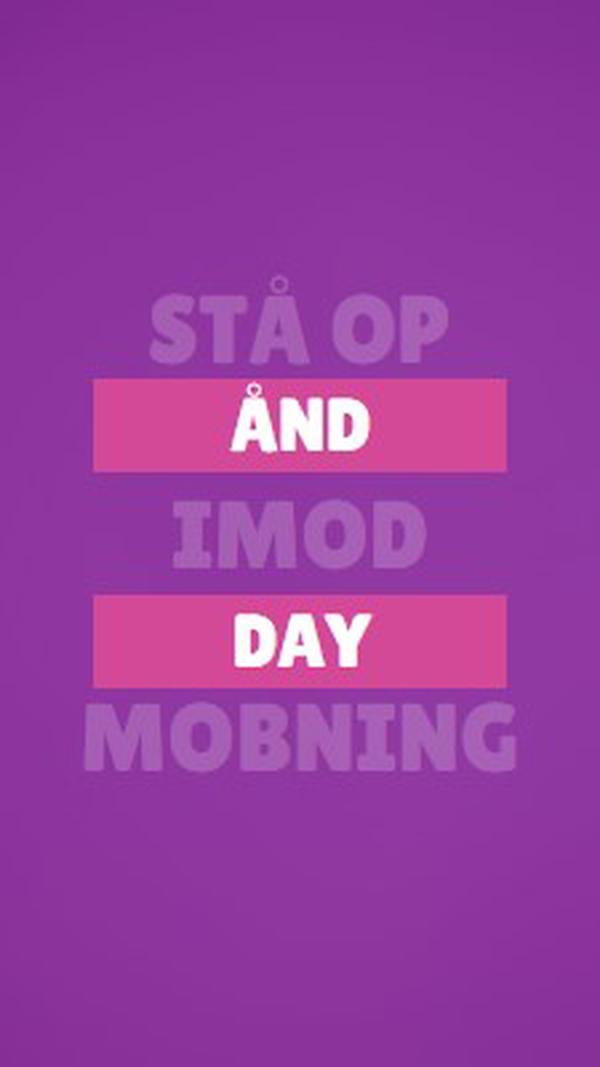 Stå op mod mobning purple modern-bold