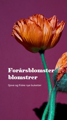 Friske blomster purple modern-simple