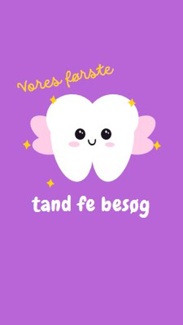 Første tand fe besøg purple whimsical-color-block