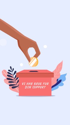 Vi har brug for din support pink whimsical-color-block