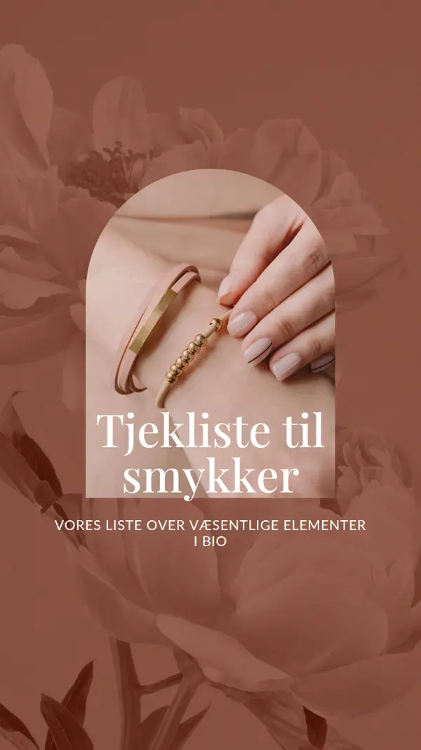 Tjekliste til smykker pink organic-boho