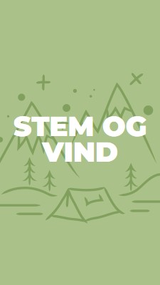 Stem og vind green whimsical-line